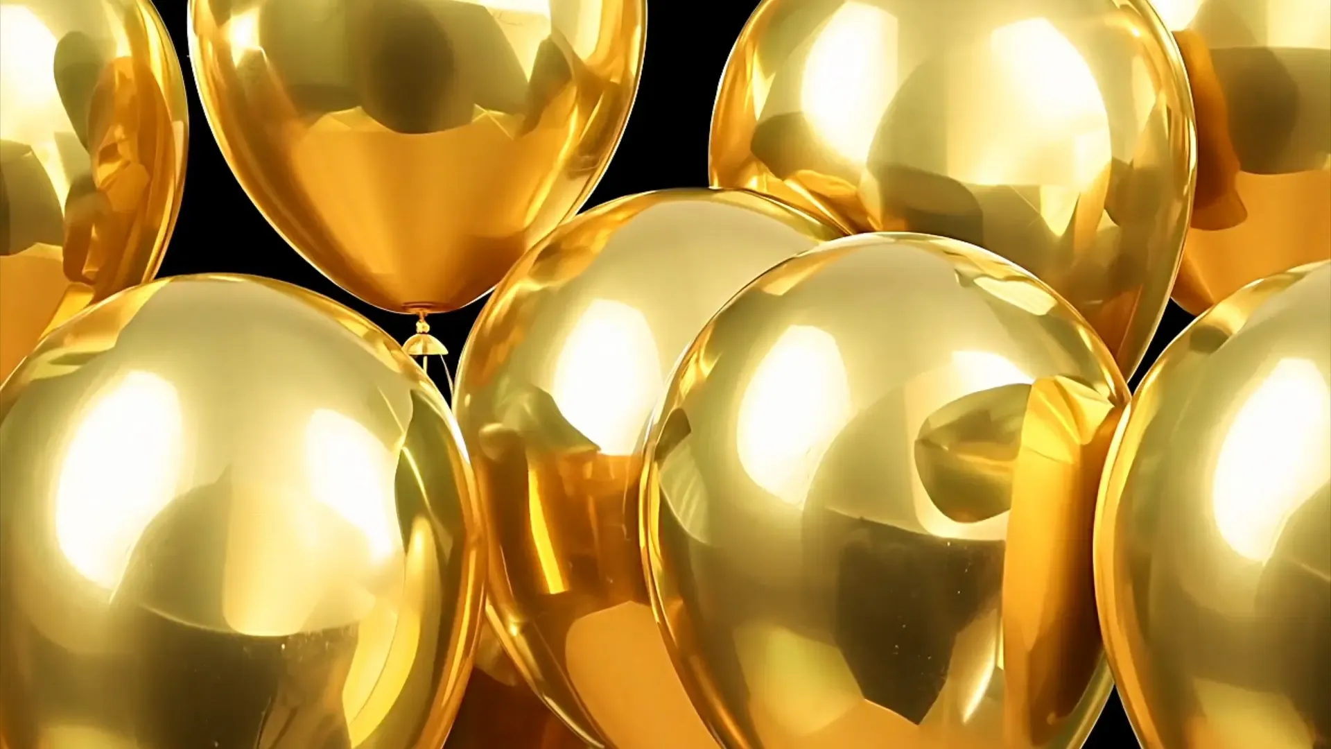 Floating Gold Balloon Transition for Special Occasion and Anniversary Videos